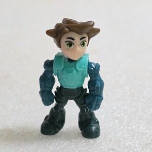 Kinder Joy Surprise Dino Hunter Lacopo Mini Figure VQ187 Teal Armor 2” Posable